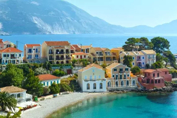 Cefalonia, Grecia: panoramica Assos