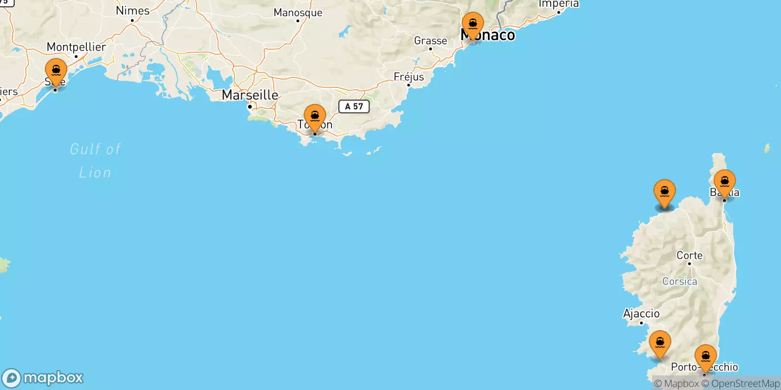 Traghetti dalla Francia per la Francia