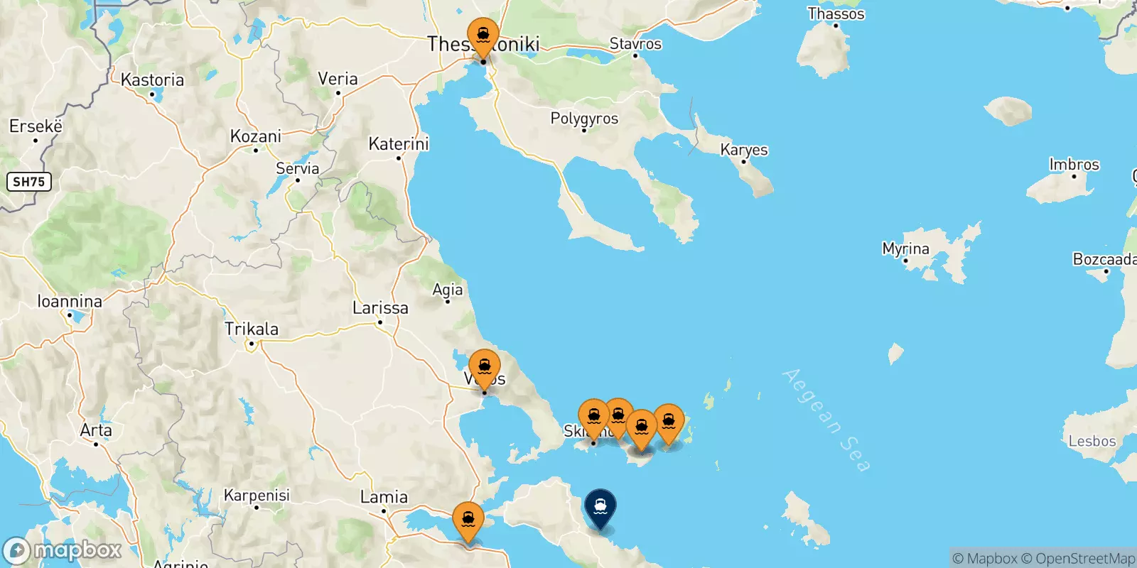 Traghetti per Mantoudi (Evia)