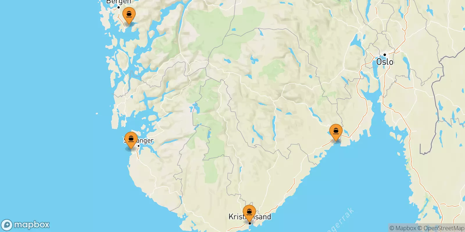 Traghetti dalla Norvegia per la Norvegia