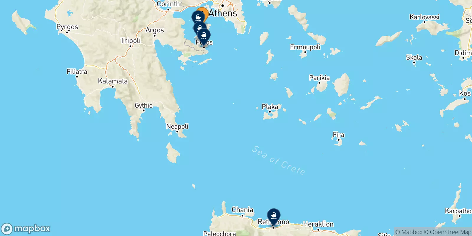 Traghetti da Aegina per le Isole Saroniche