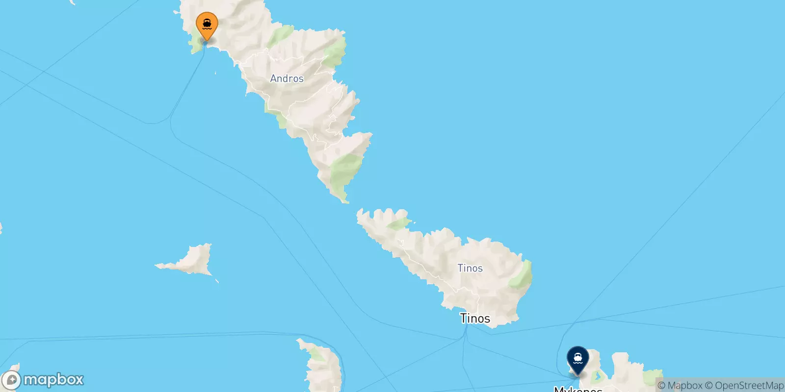 Traghetti da Andros per Mykonos