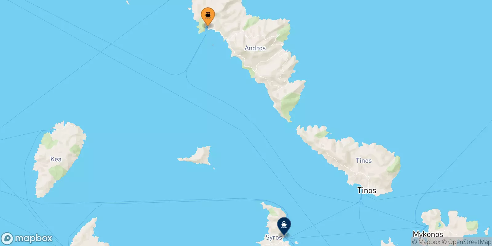 Traghetti da Andros per Syros