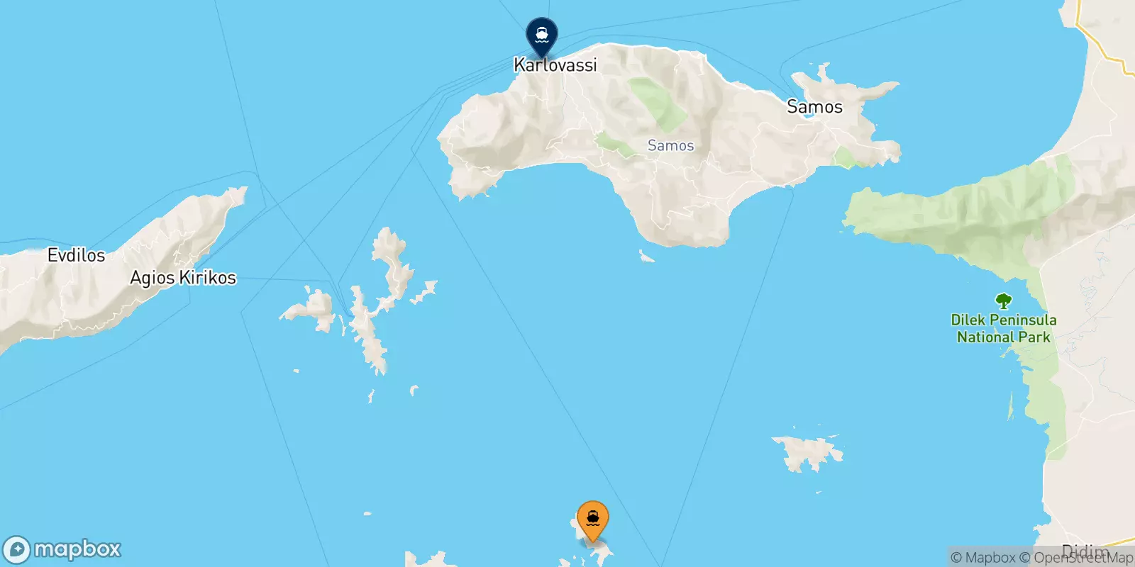 Traghetti da Arkyi per le Isole Egeo Nord Orientale