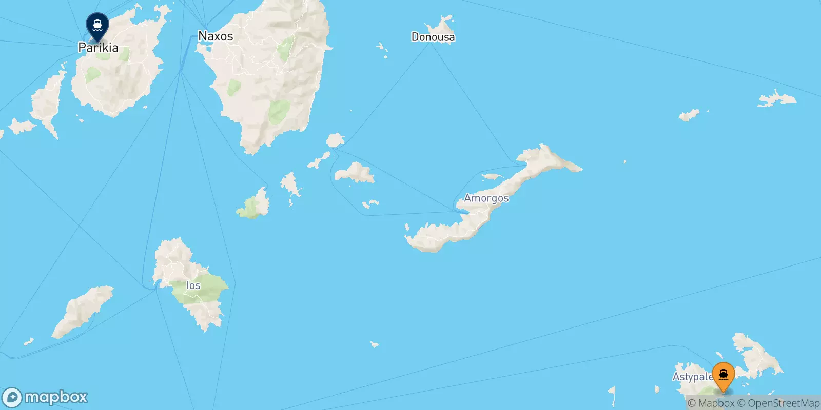 Traghetti da Astypalea per Paros