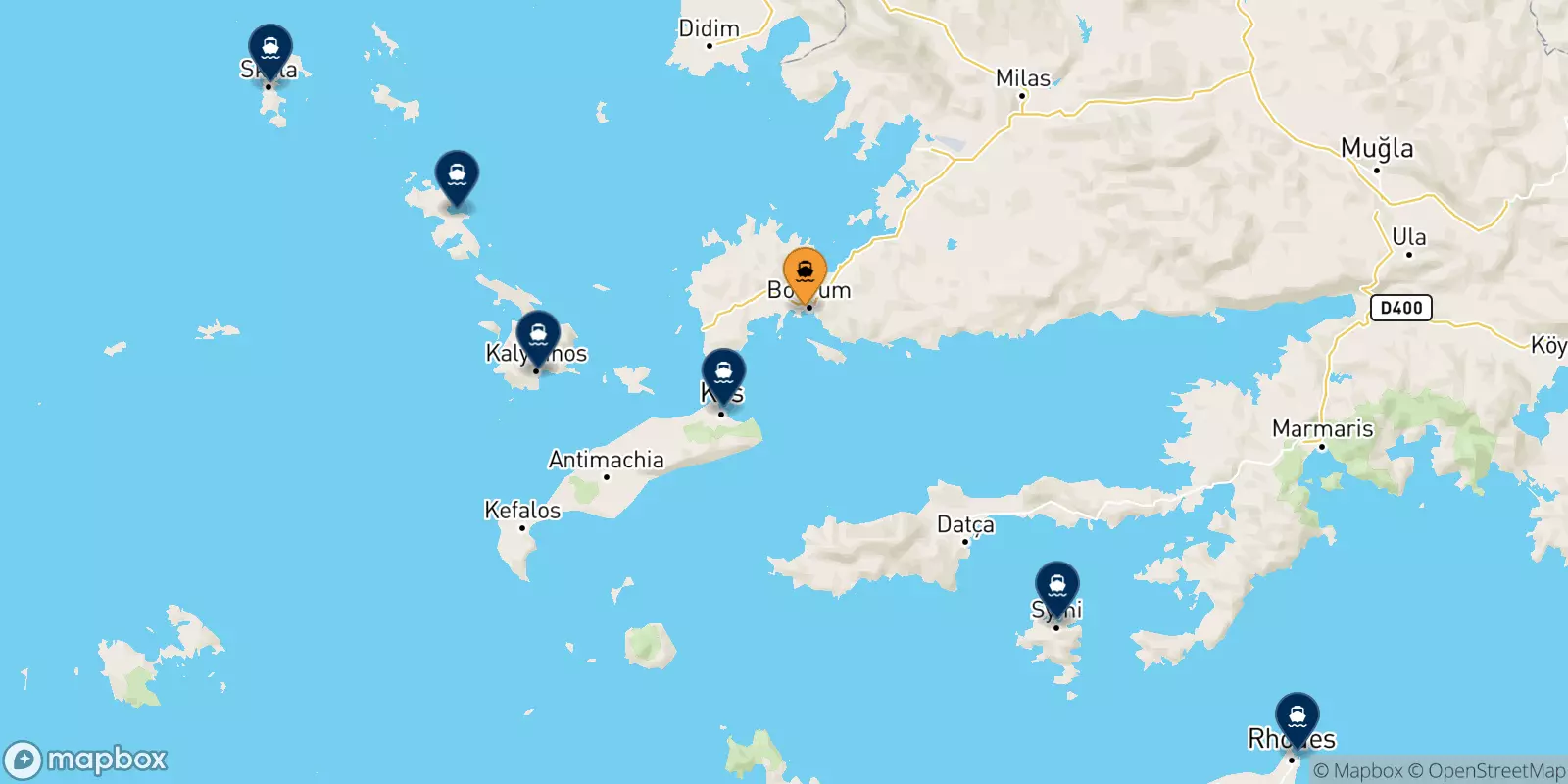 Traghetti da Bodrum per le Isole Dodecaneso