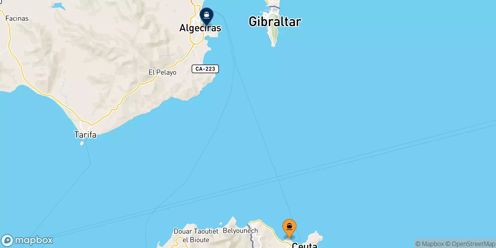 Traghetti da Ceuta per Algeciras