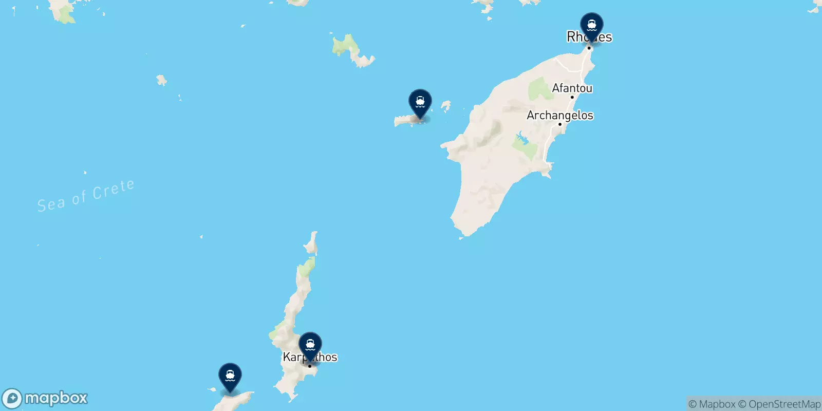 Traghetti da Diafani (Karpathos) per le Isole Dodecaneso