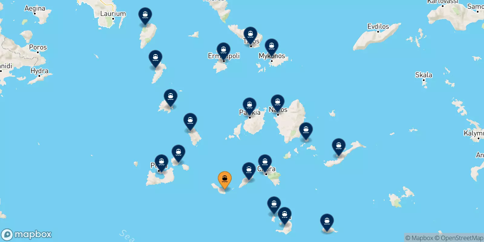 Traghetti da Folegandros per le Isole Cicladi