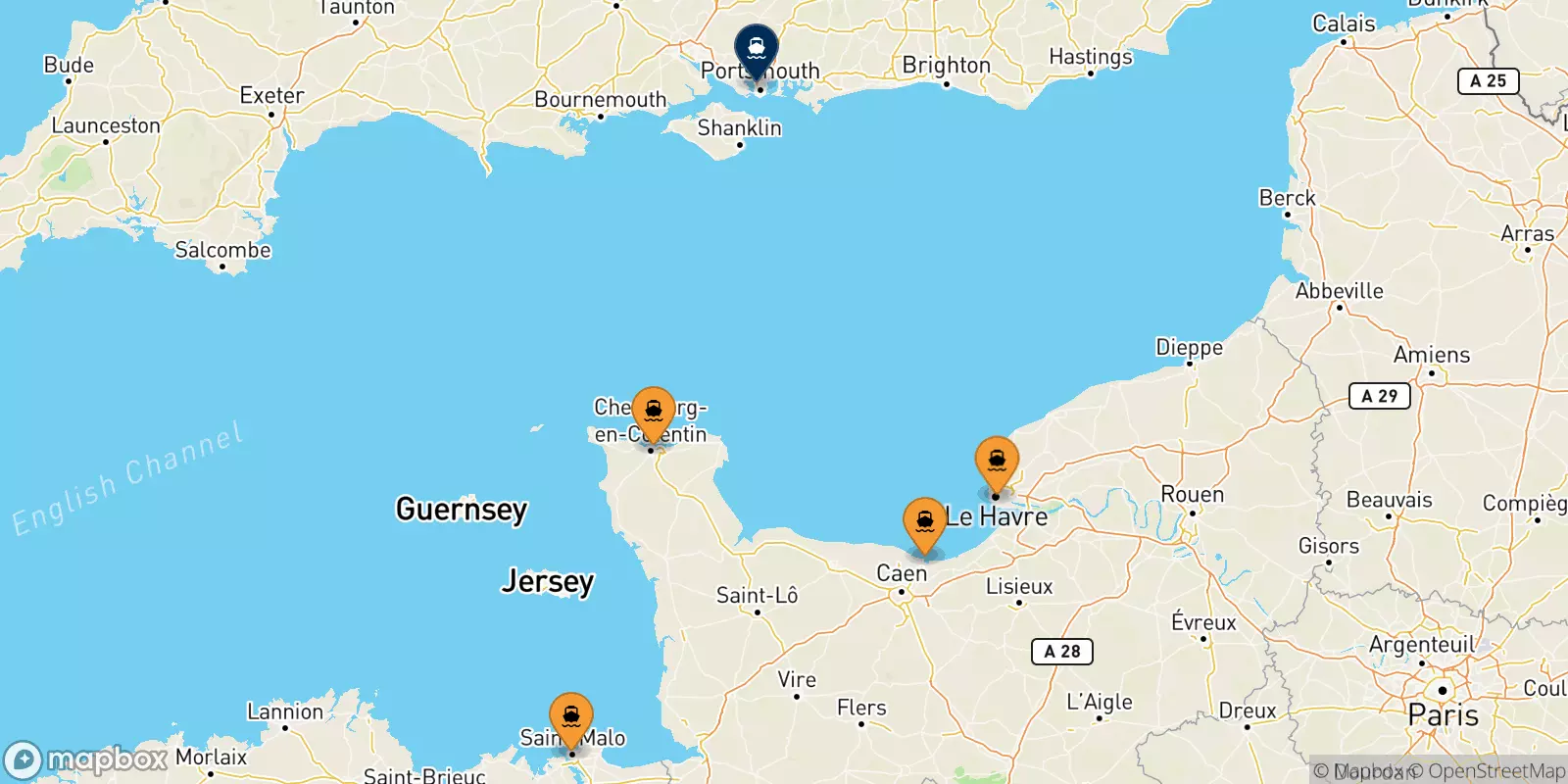 Traghetti dalla Francia per Portsmouth