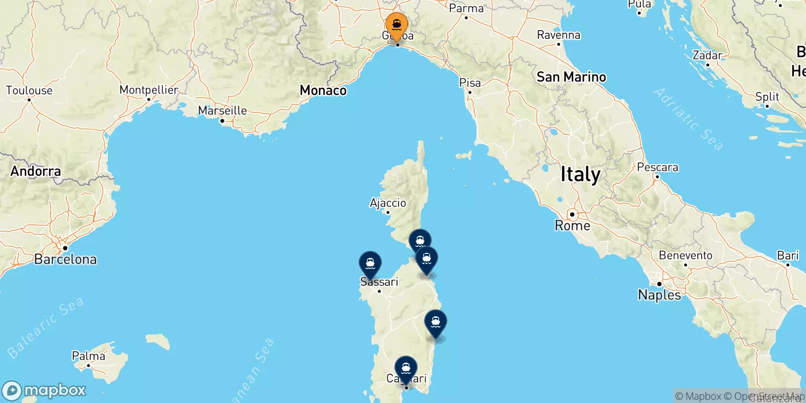 Traghetti da Genova per la Sardegna