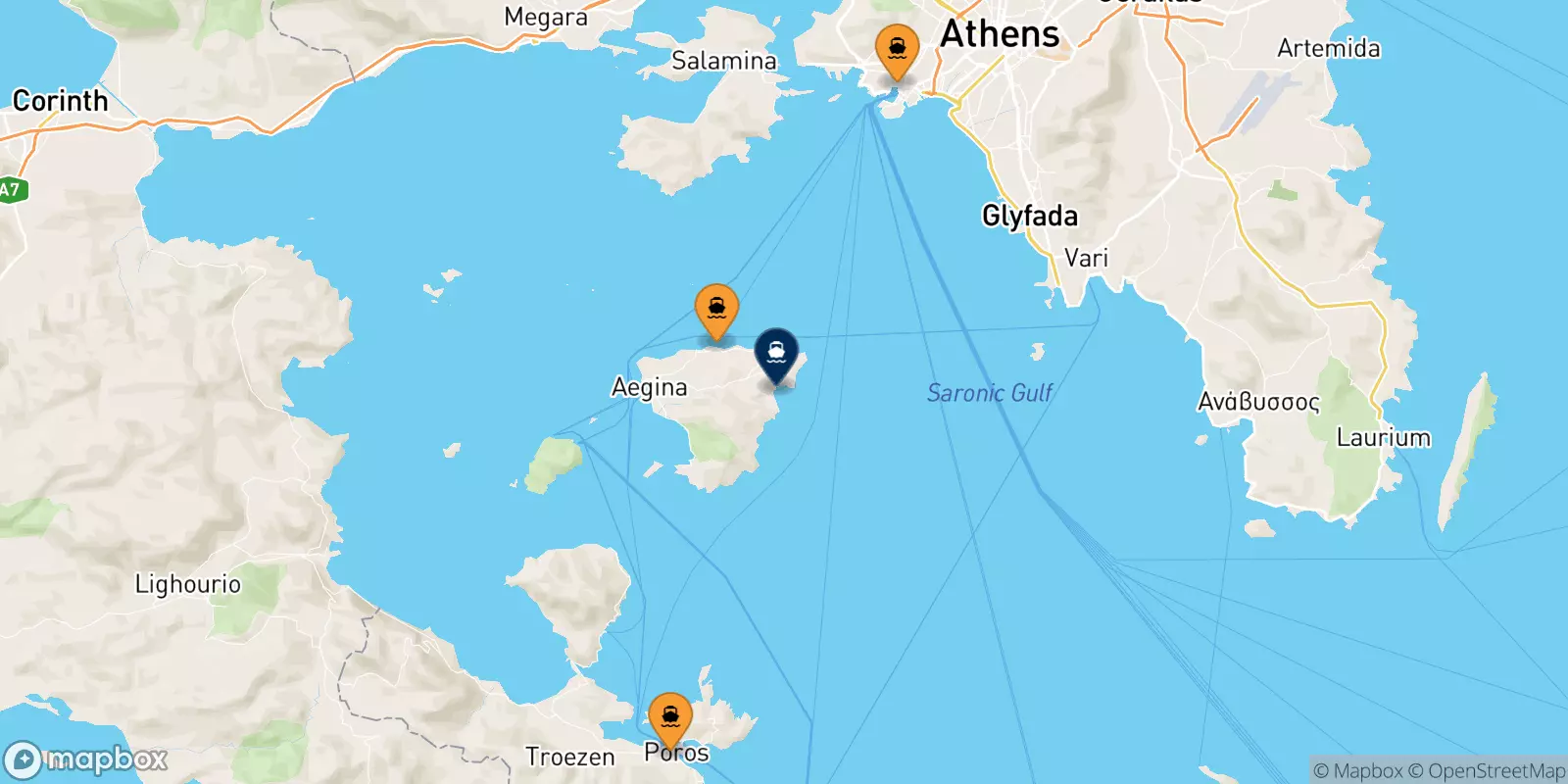 Traghetti dalla Grecia per Agia Marina (Aegina)