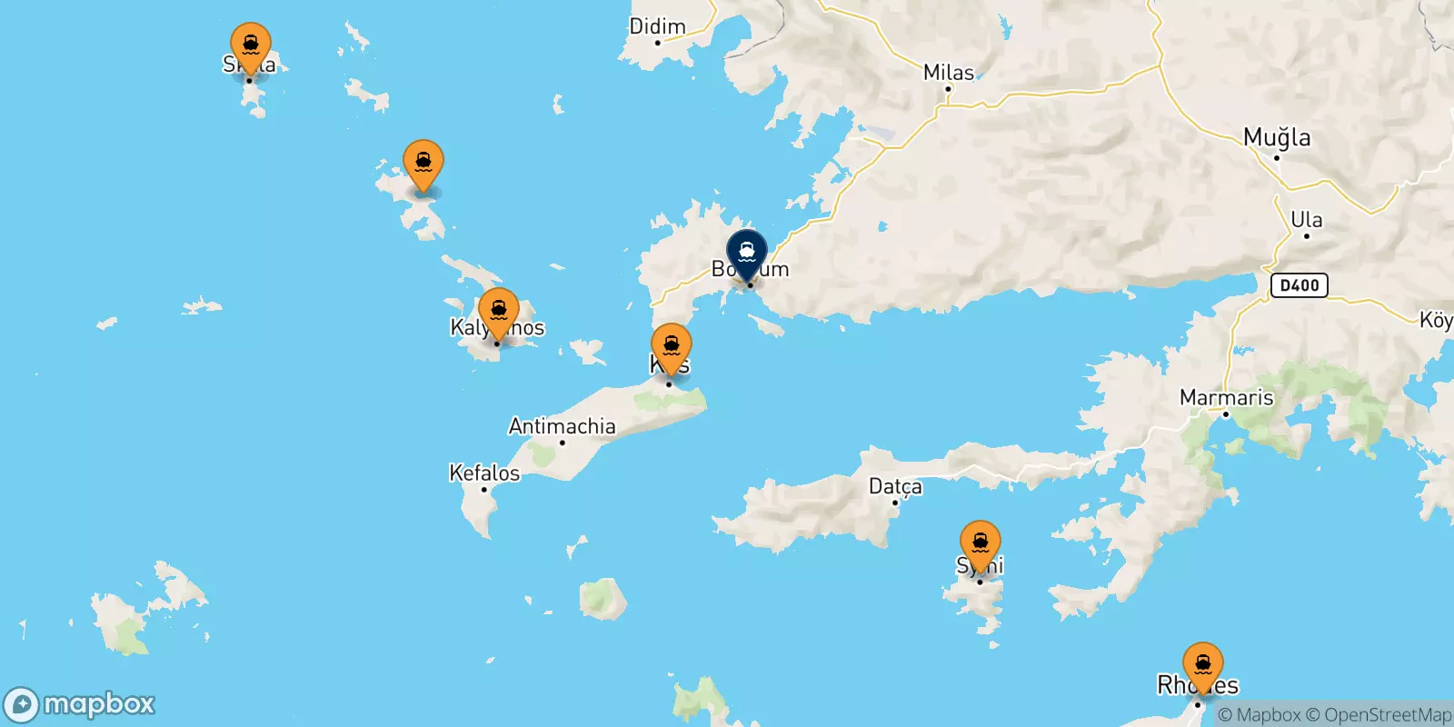 Traghetti dalla Grecia per Bodrum