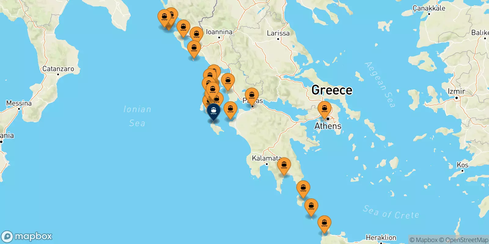 Traghetti dalla Grecia per le Isole Ionie