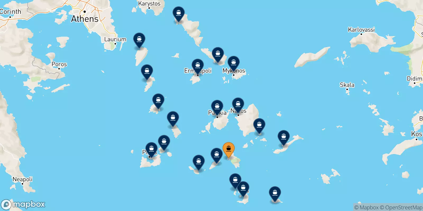 Traghetti da Ios per le Isole Cicladi