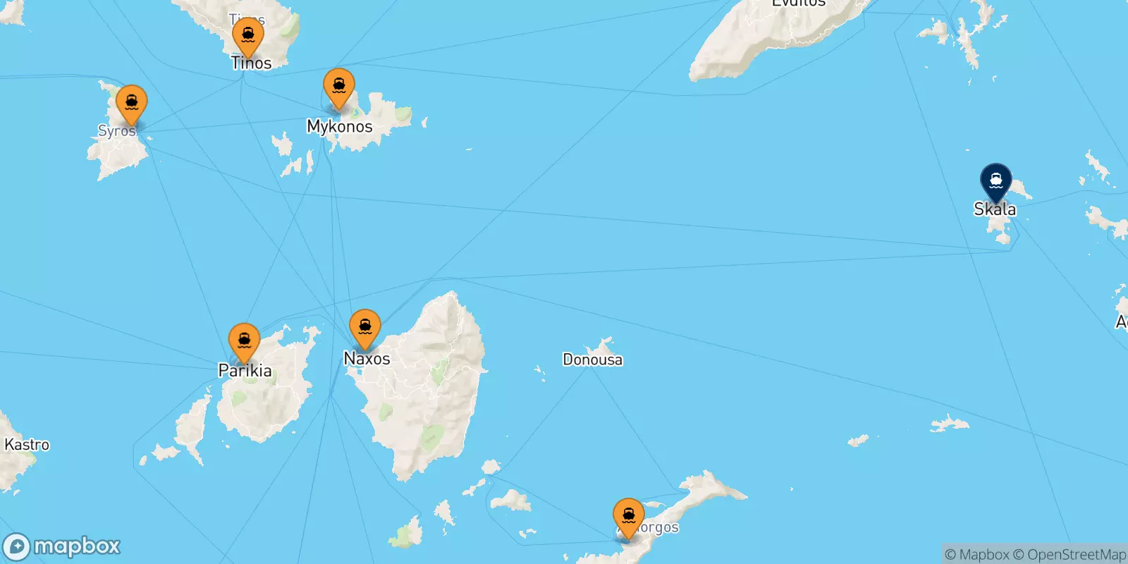 Traghetti dalle Isole Cicladi per Patmos