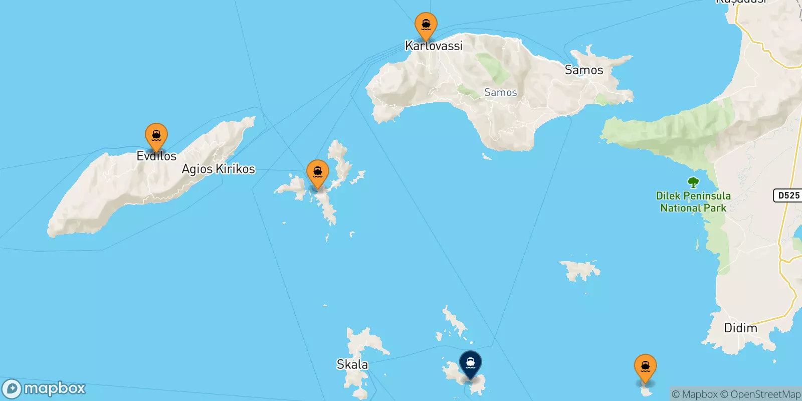 Traghetti dalle Isole Egeo Nord Orientale per Lipsi