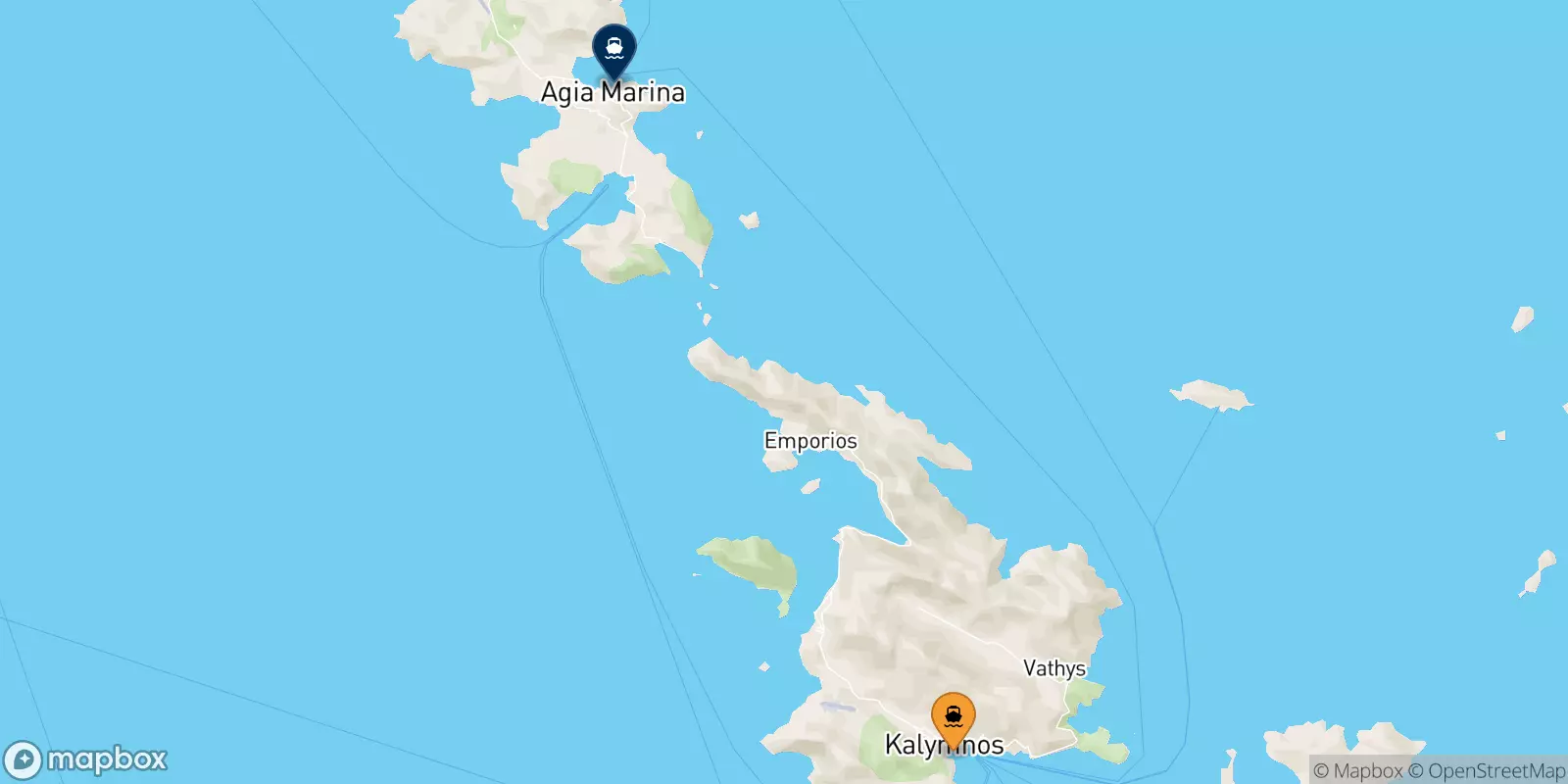 Traghetti da Kalymnos per Leros