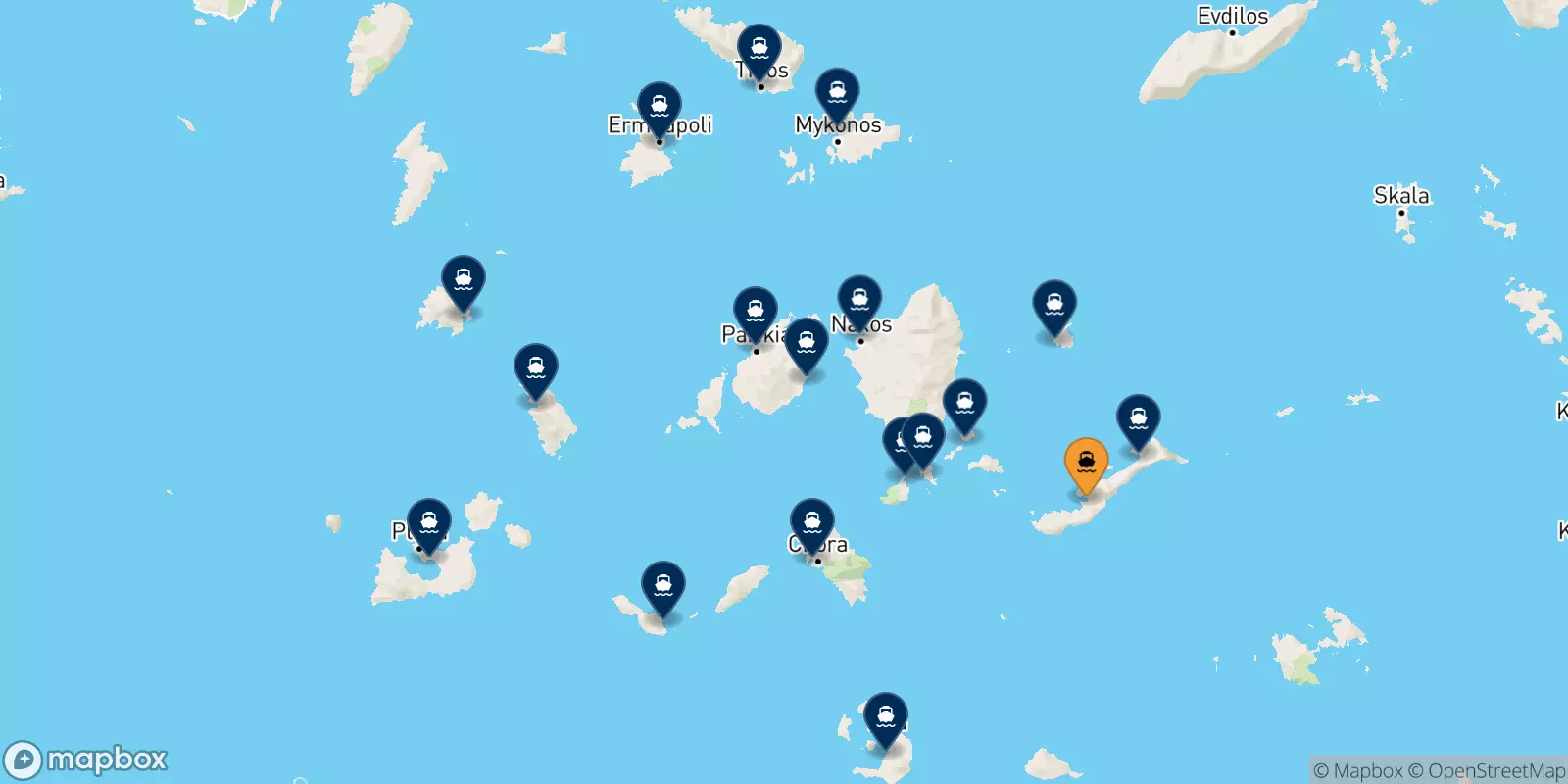 Traghetti da Katapola (Amorgos) per le Isole Cicladi