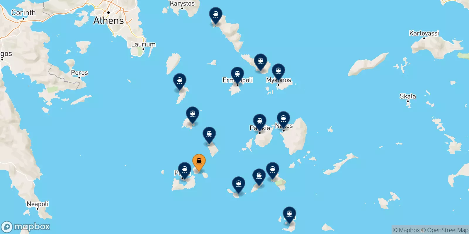 Traghetti da Kimolos per le Isole Cicladi