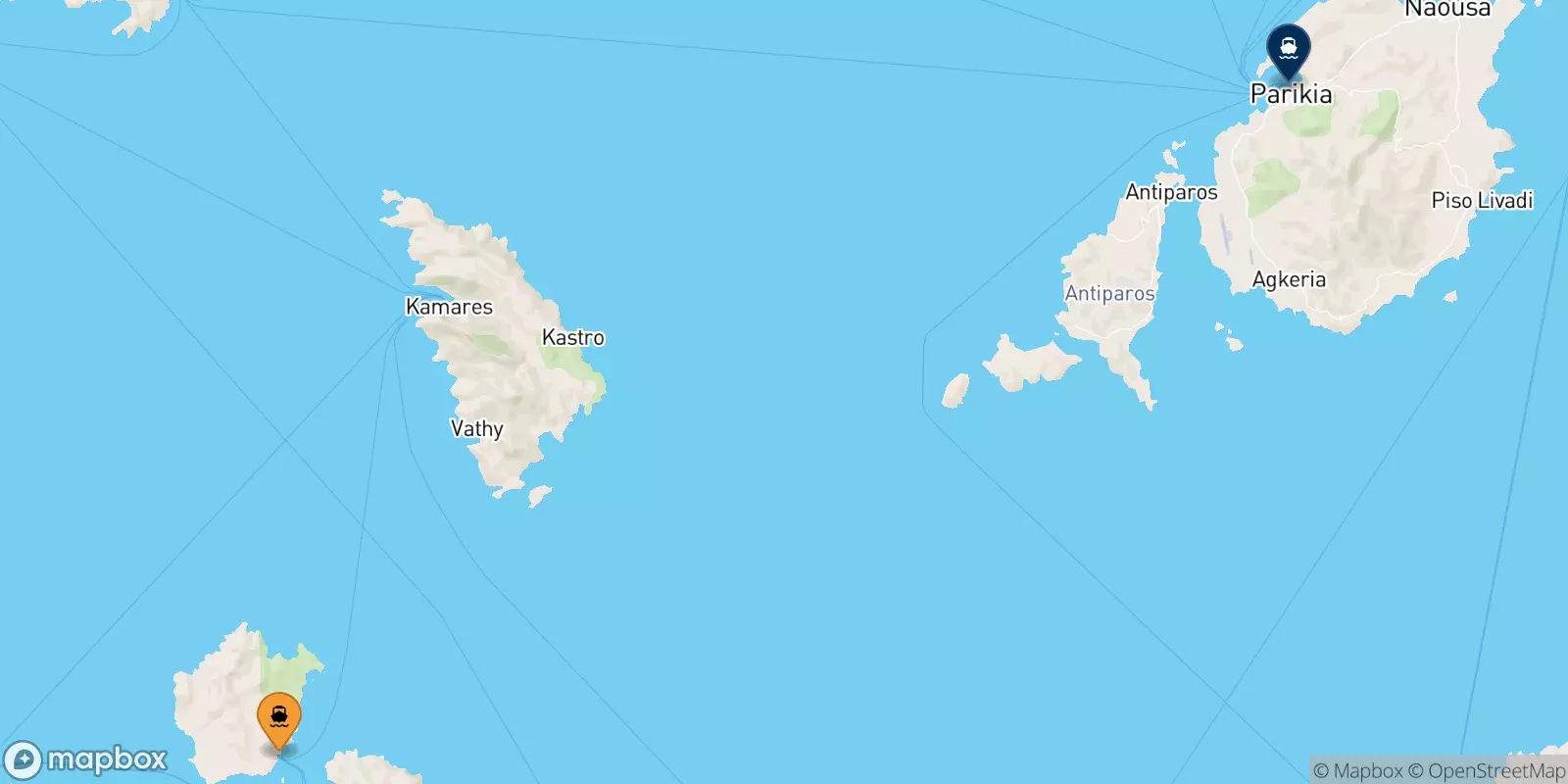 Traghetti da Kimolos per Paros