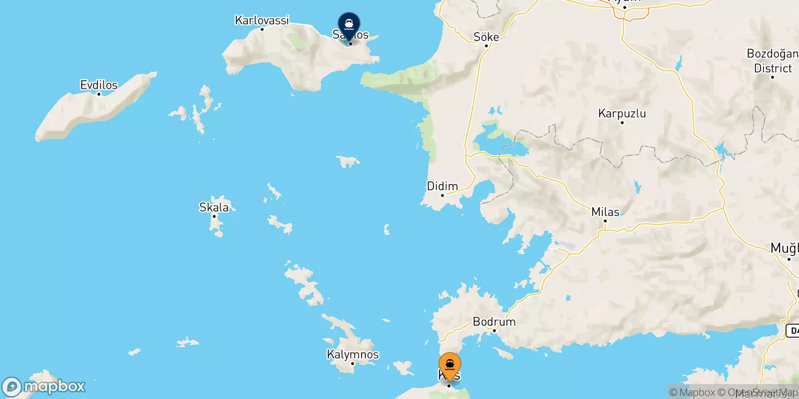 Traghetti da Kos per Vathi (Samos)