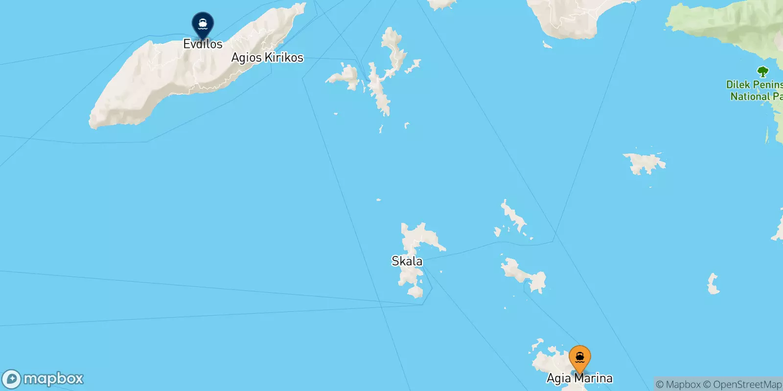 Traghetti da Leros per Agios Kirikos (Ikaria)