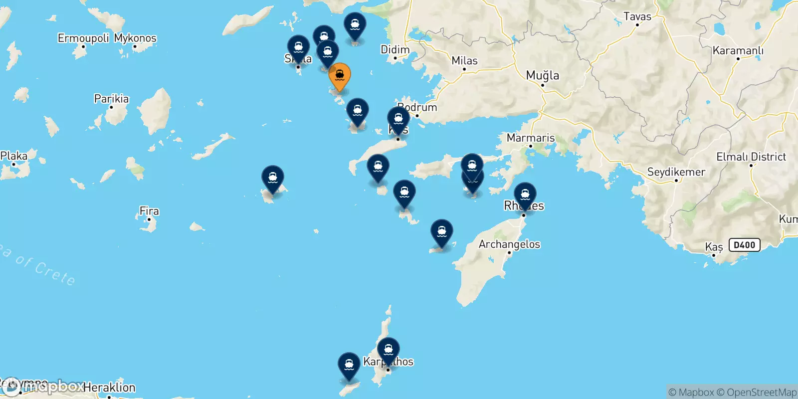 Traghetti da Leros per le Isole Dodecaneso