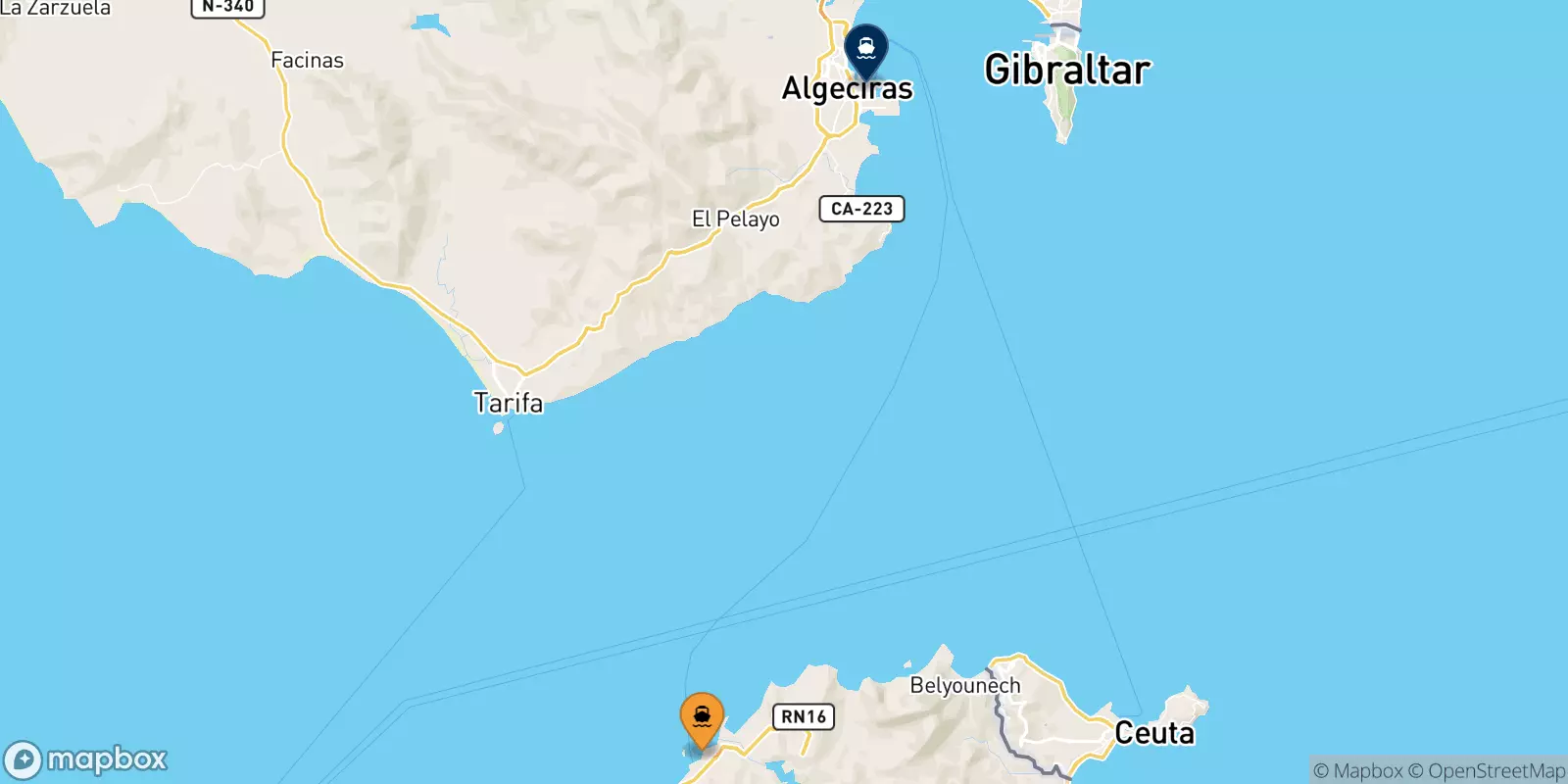 Traghetti dal Marocco per Algeciras