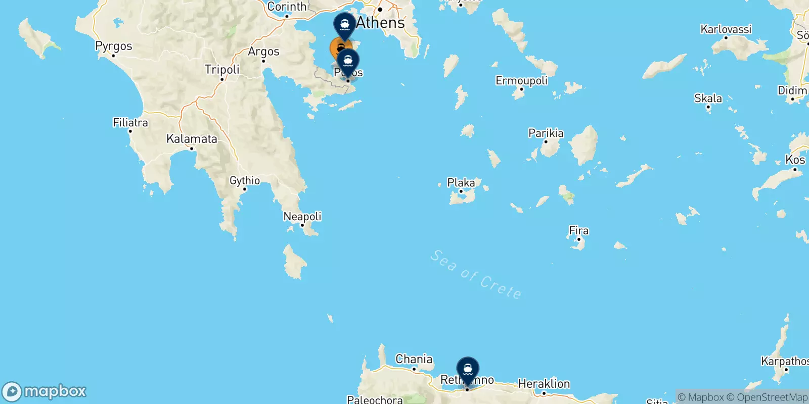 Traghetti da Methana per le Isole Saroniche