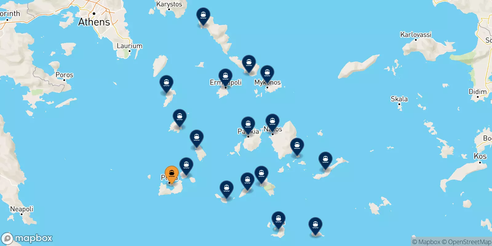 Traghetti da Milos per le Isole Cicladi