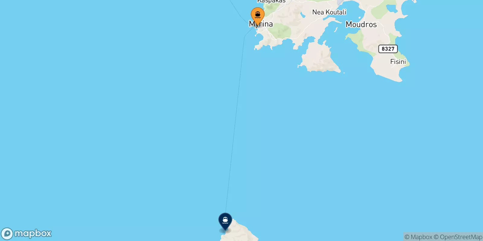 Traghetti da Mirina (Limnos) per Agios Efstratios