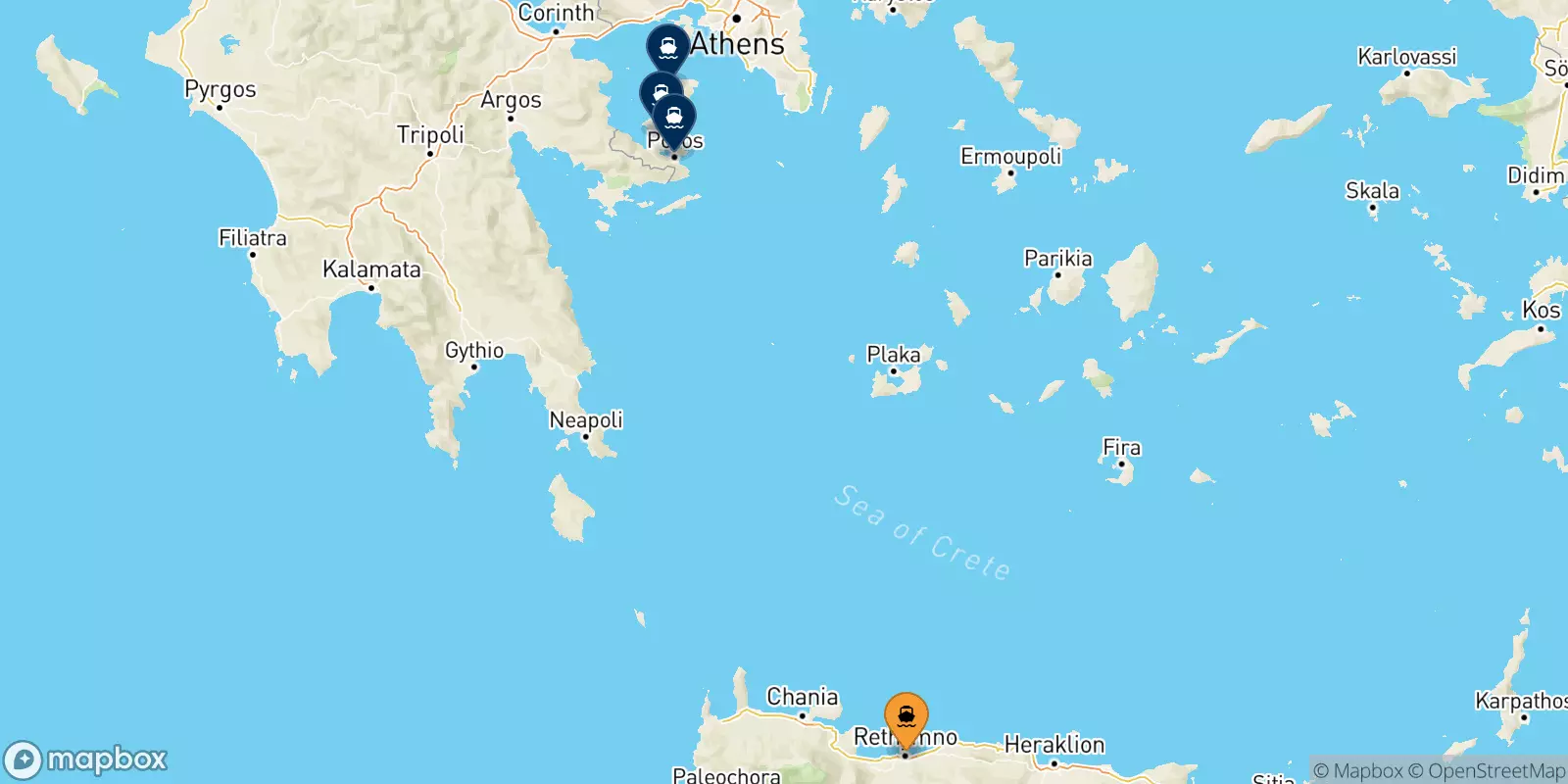 Traghetti da Myli (Agistri) per le Isole Saroniche