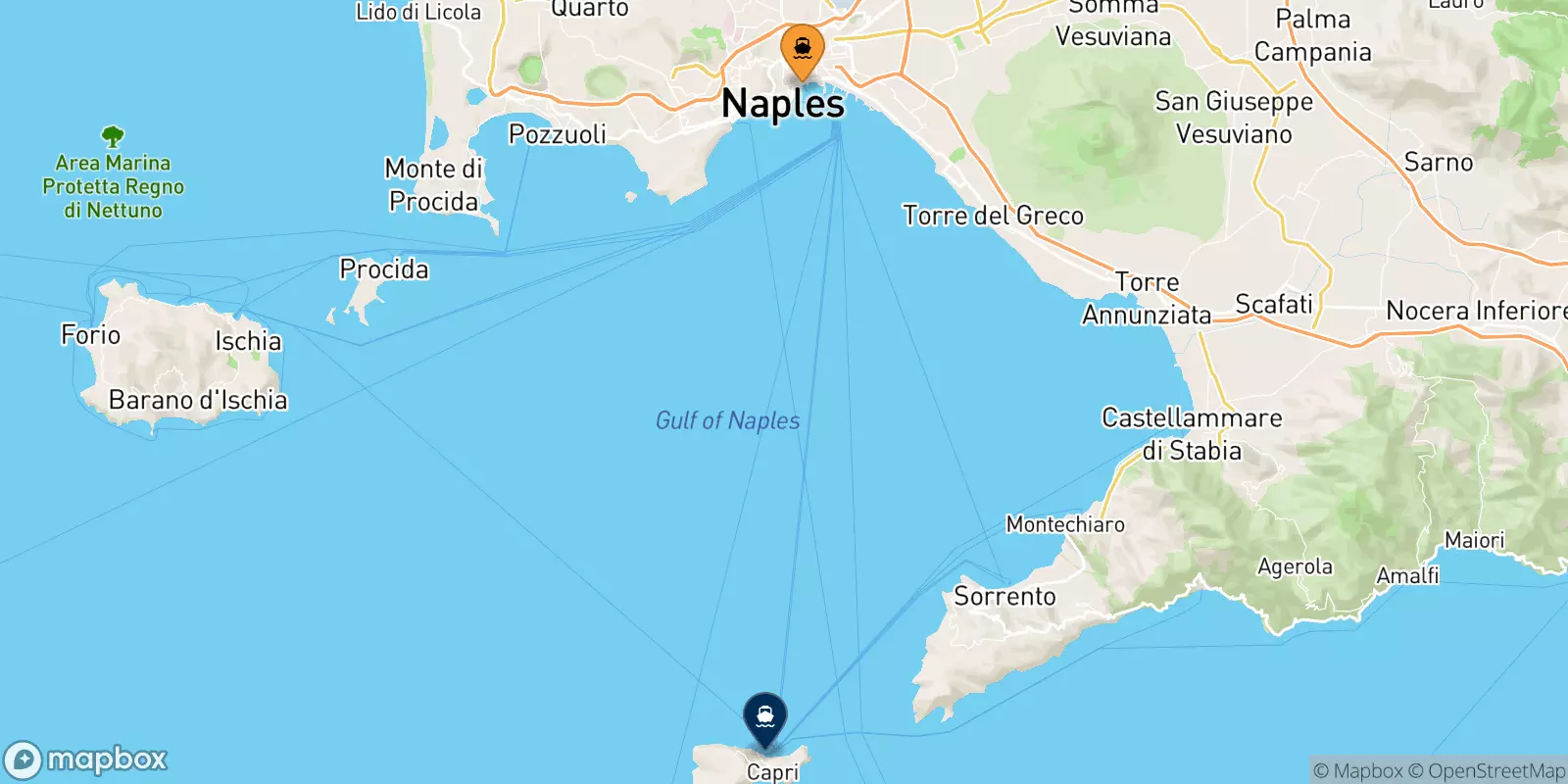 Traghetti da Napoli Beverello per Capri