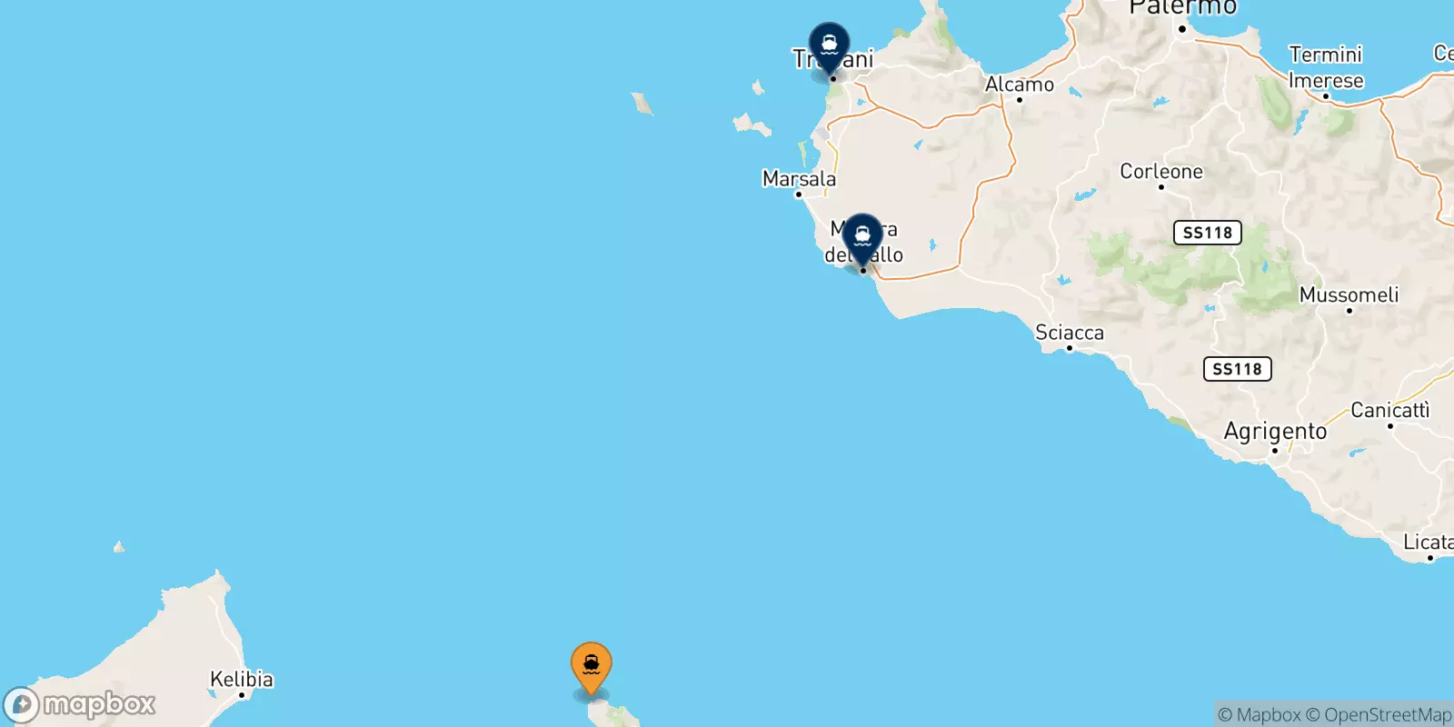 Traghetti da Pantelleria per l'Italia