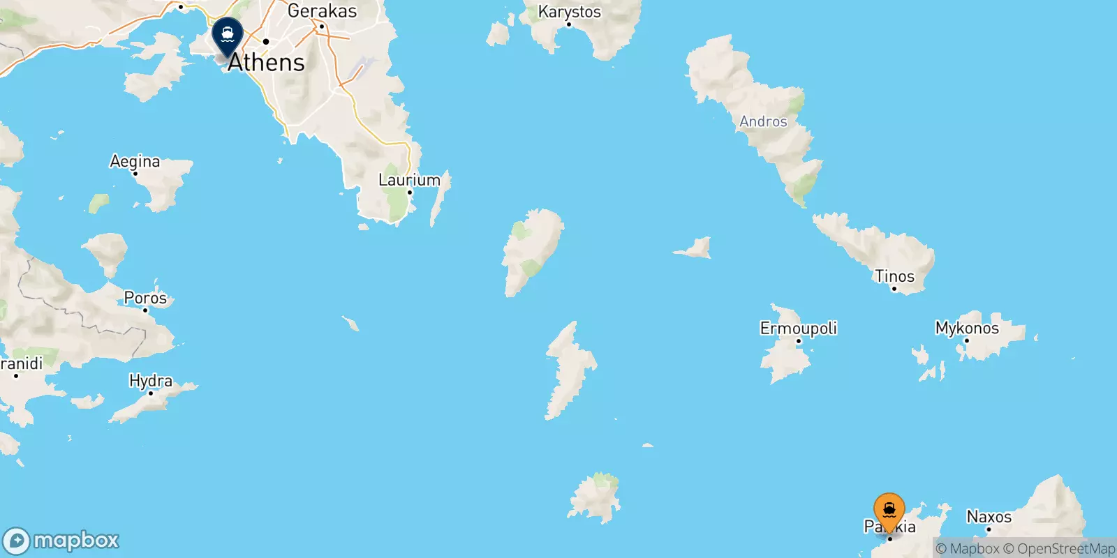 Traghetti da Paros per Pireo