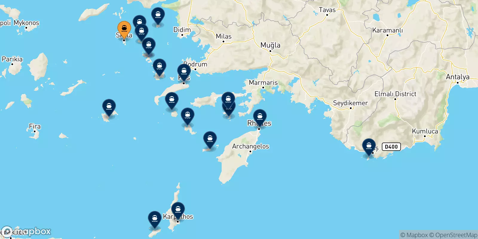 Traghetti da Patmos per le Isole Dodecaneso