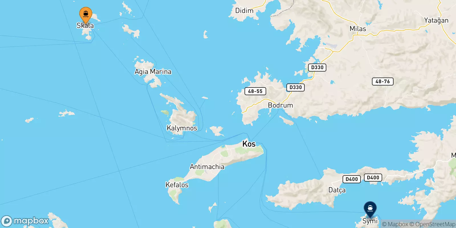 Traghetti da Patmos per Symi