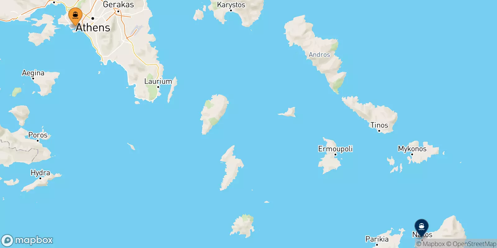 Traghetti da Pireo per Naxos