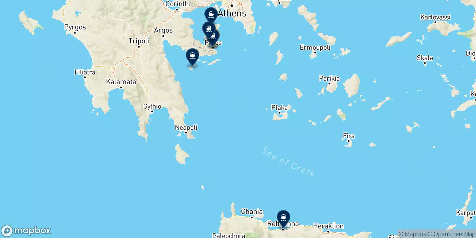 Traghetti da Poros per le Isole Saroniche