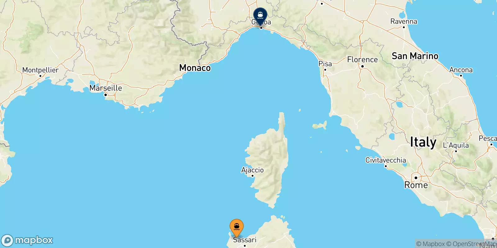 Traghetti da Porto Torres per Genova