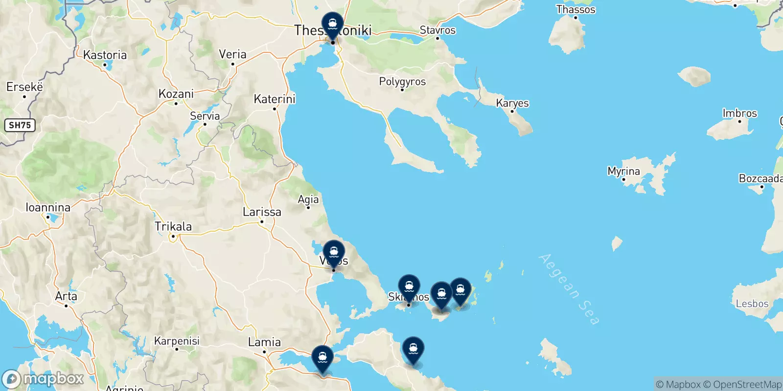 Traghetti da Skopelos per la Grecia