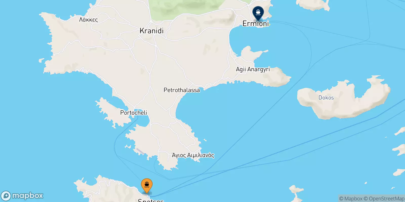 Traghetti da Spetses per Hermioni