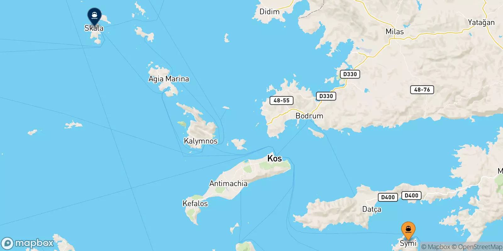 Traghetti da Symi per Patmos