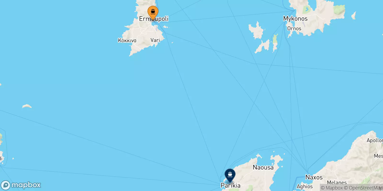 Traghetti da Syros per Paros