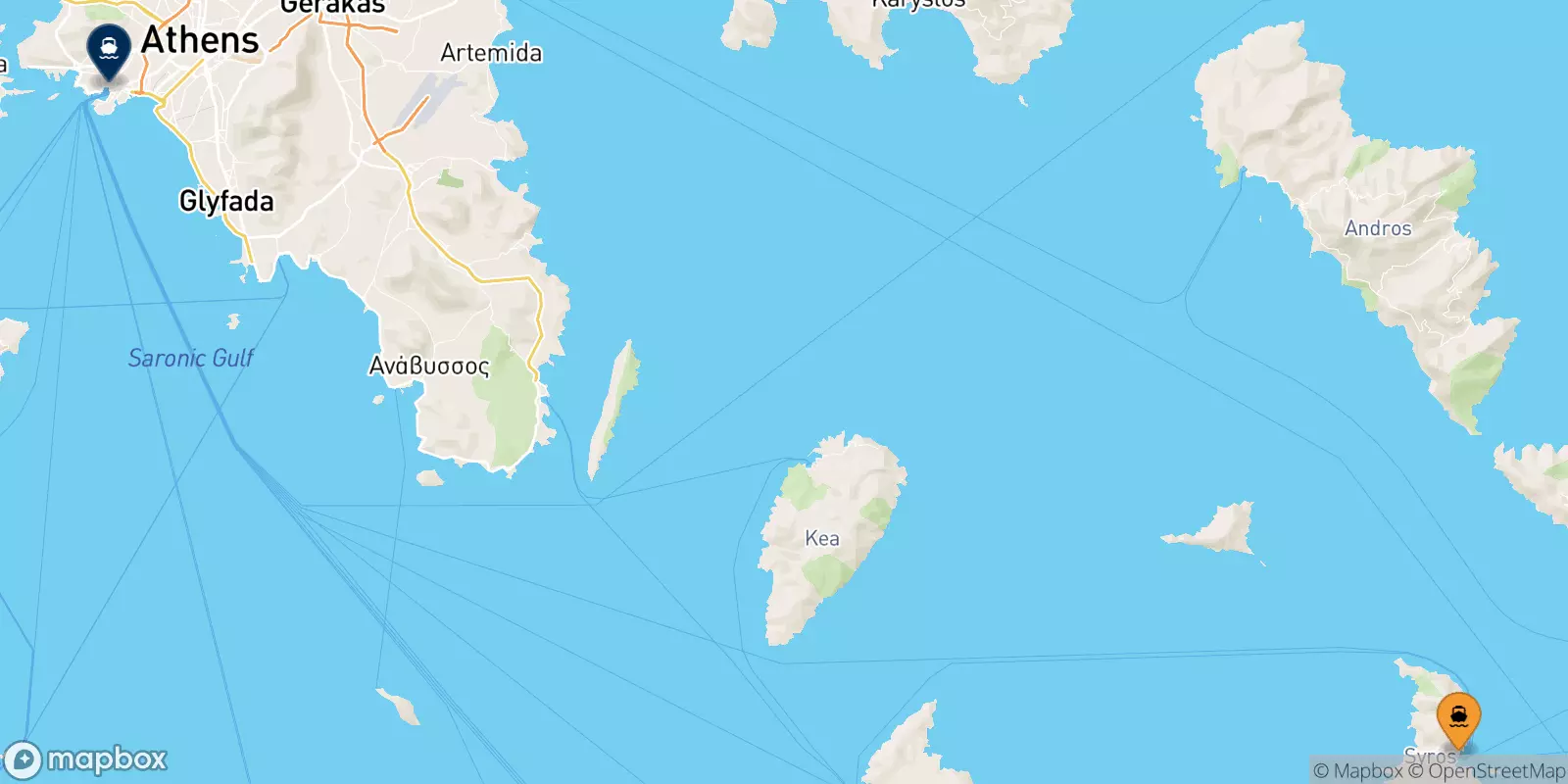 Traghetti da Syros per Pireo