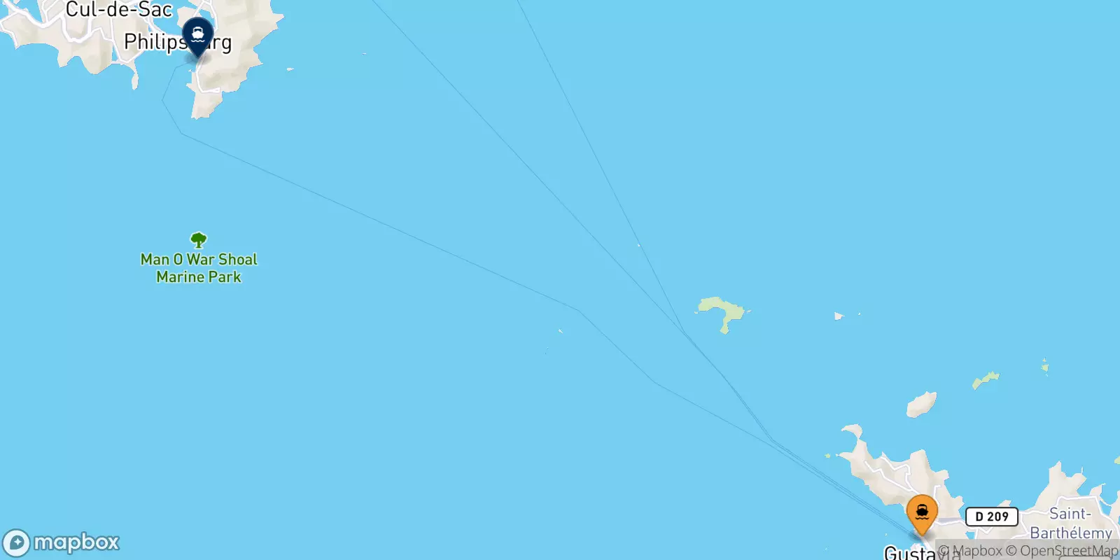 Traghetti dalle Antille Francesi per i Caraibi Olandesi