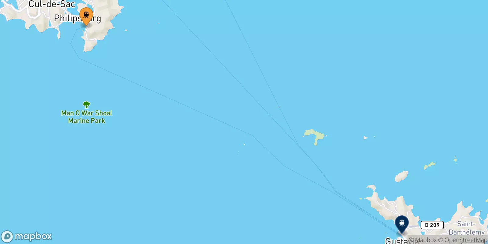 Traghetti dai Caraibi Olandesi per le Antille Francesi