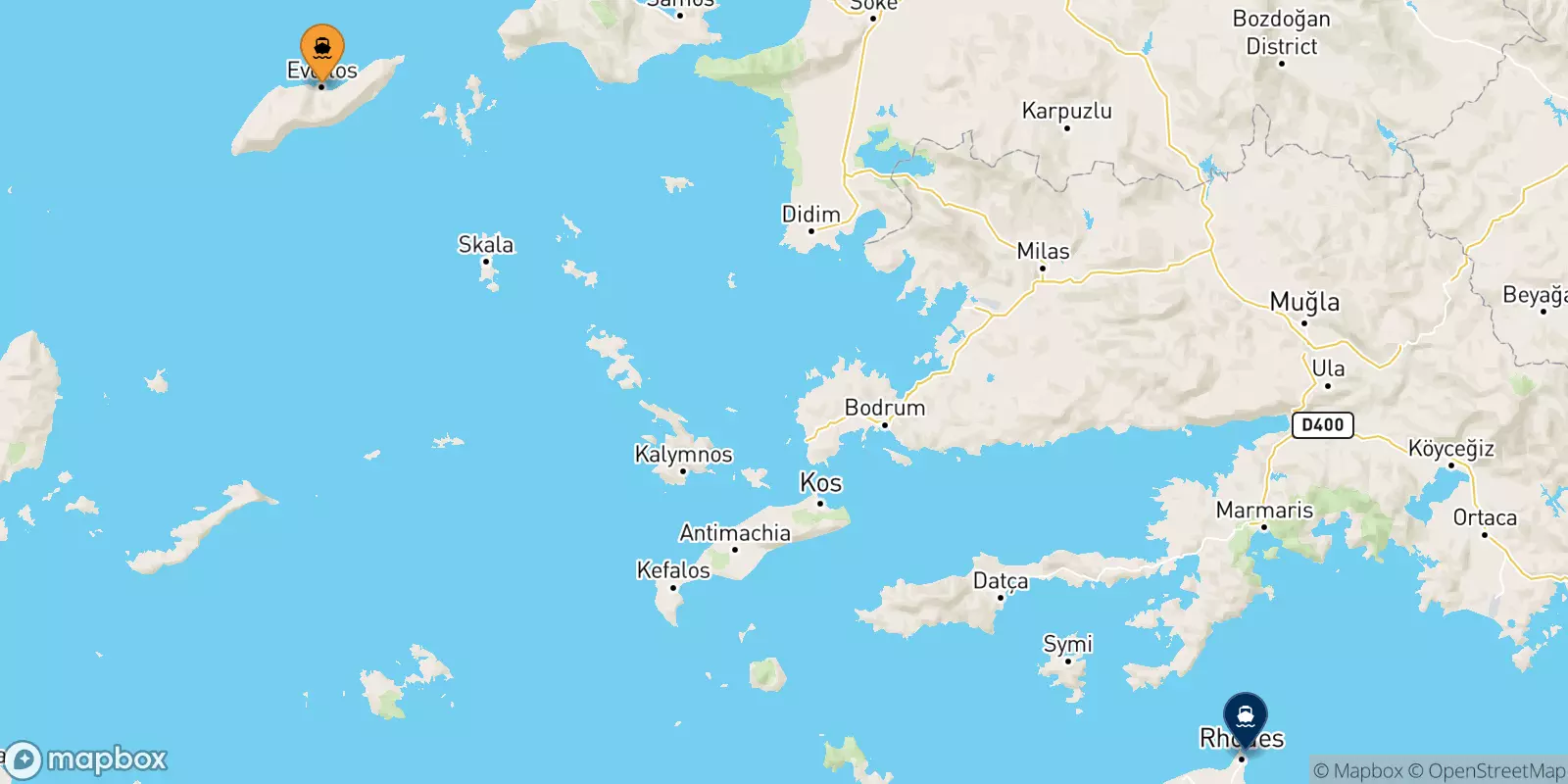 Traghetti da Agios Kirikos (Ikaria) per Rodi