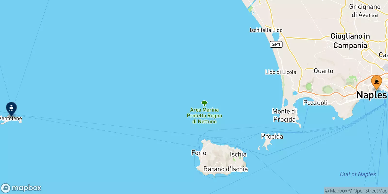 Traghetti da Napoli Beverello per Ventotene